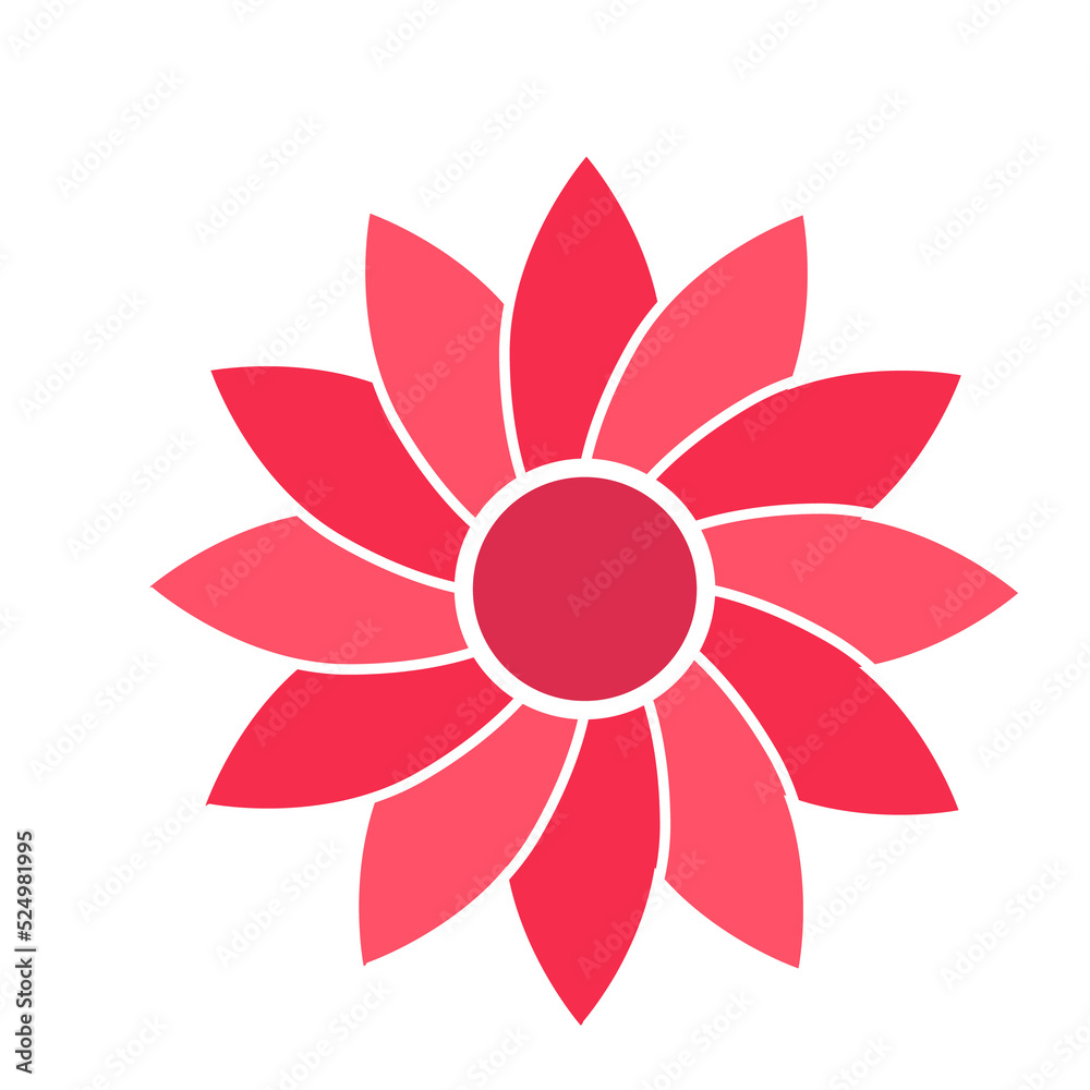 Blooming flower silhouette vector. Simple flowers for a beautiful decoration Blooming flower silhouette vector. Simple flowers for a beautiful decoration