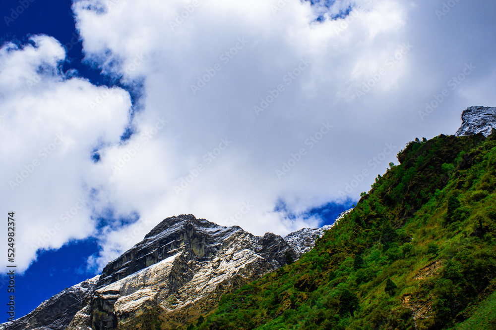 clouds over the mountains