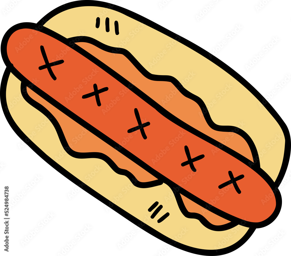 food doodle illustration on transparent background food doodle illustration on transparent background