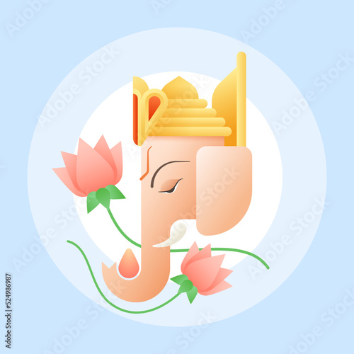 Ganesh chaturthi, ganesha vector art work, ganpati festival of India