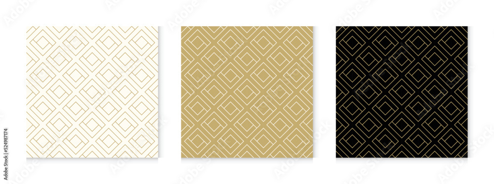 Luxury background pattern seamless geometric line abstract gold color design. Christmas background vector.