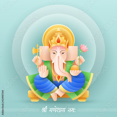 Ganesh chaturthi, ganesha vector art work, ganpati festival of India