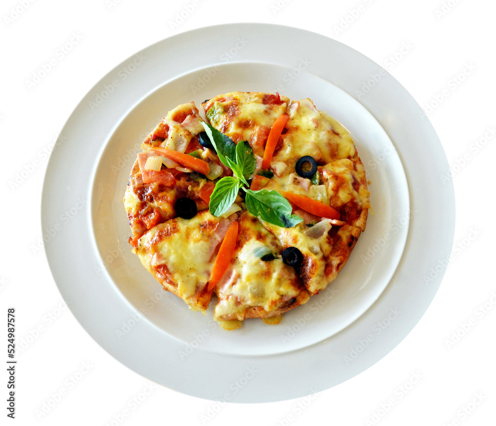 top view of fresh homemade pizza top view of fresh homemade pizza