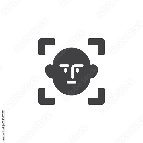 Face id scan vector icon