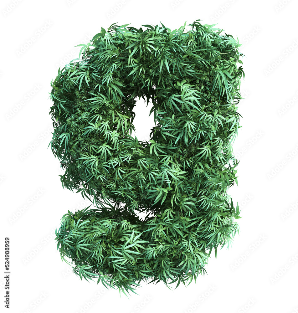 3D rendering of cannabis alphabet
3D rendering of cannabis alphabet