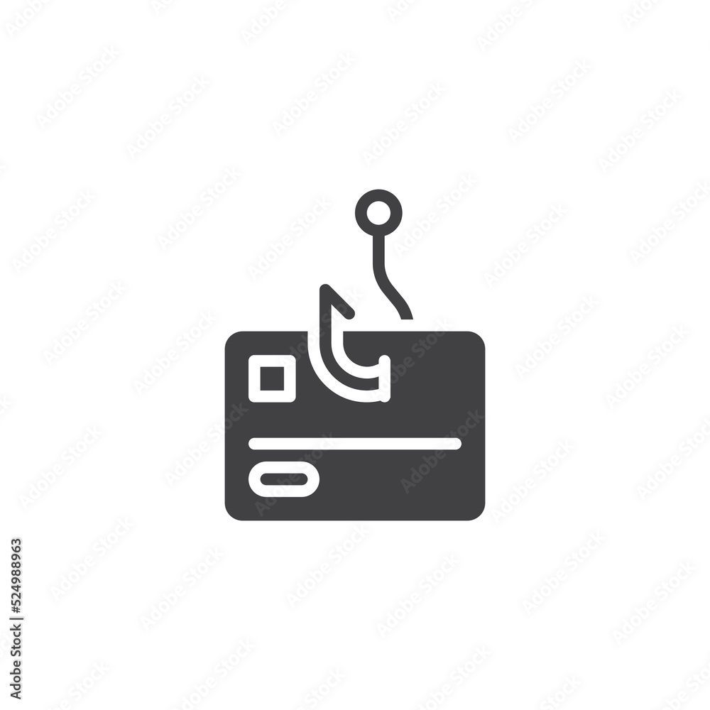 Credit card fraud vector icon