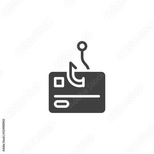 Credit card fraud vector icon