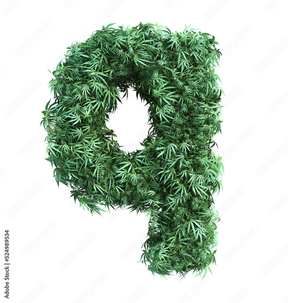 3D rendering of cannabis alphabet
3D rendering of cannabis alphabet