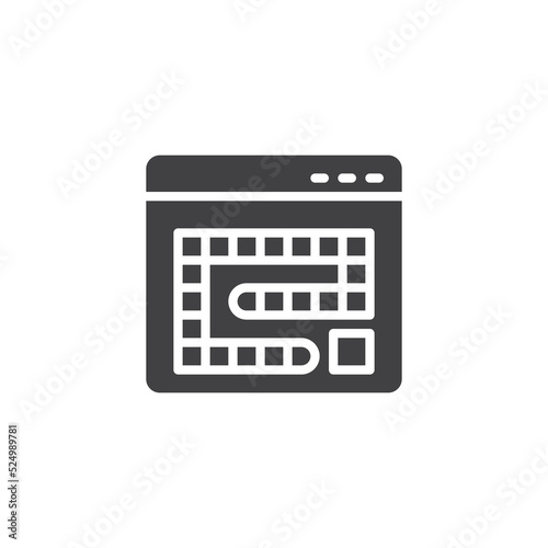 Internet cyber attack vector icon