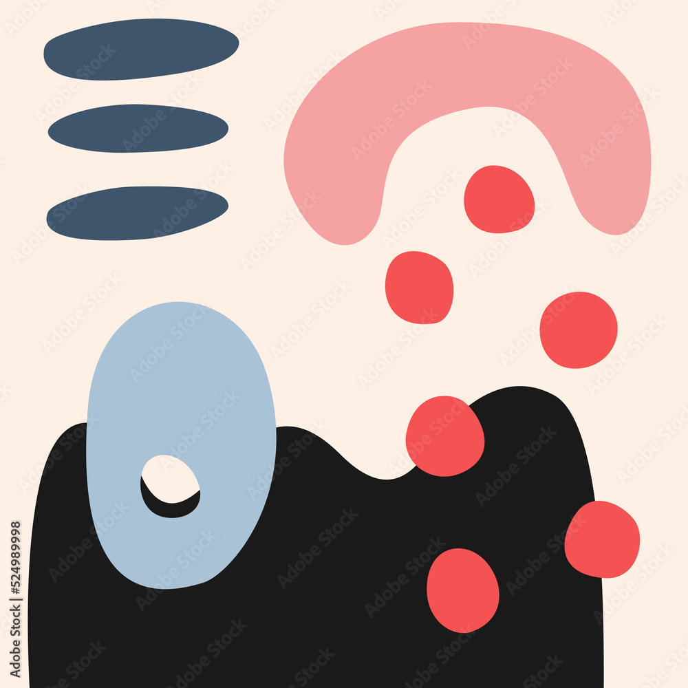 Modern illusration with simple flat abstract shapes Modern illusration with simple flat abstract shapes