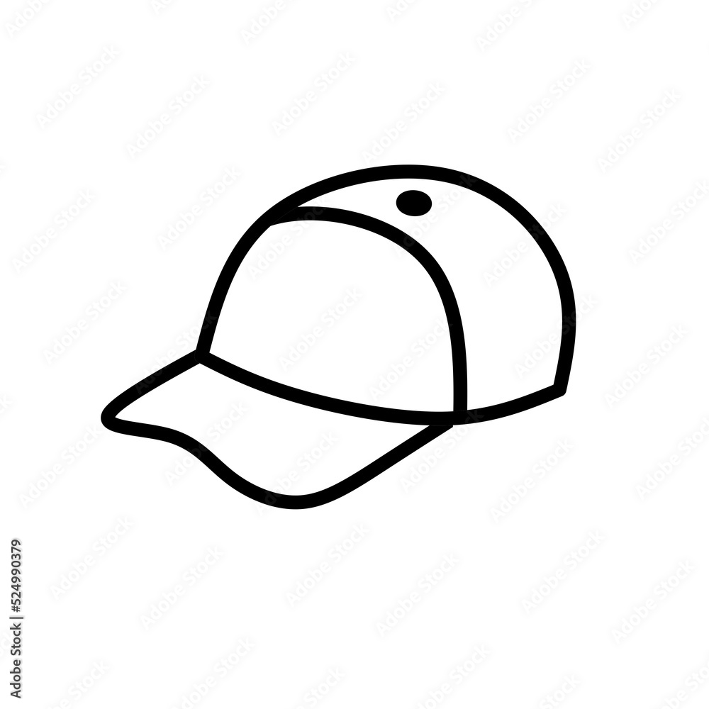 baseball cap icon with simple design baseball cap icon with simple design