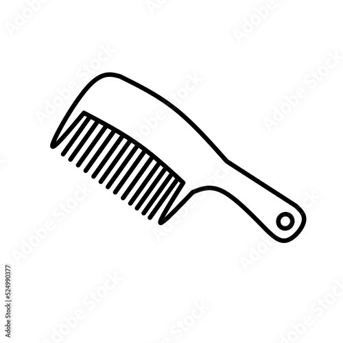 hair comb icon with flat design