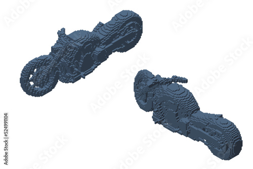 Motorcycle made from cubes....