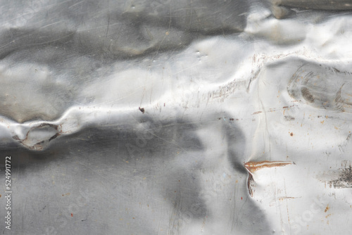 Crumpled and scratched metal grunge metal texture and background
