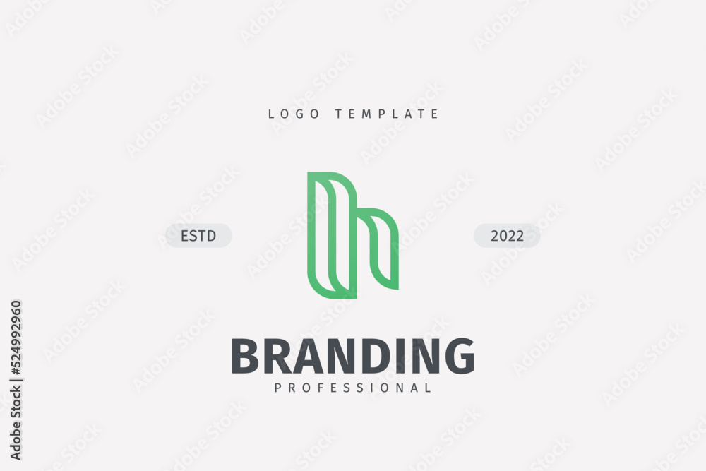 Fototapeta premium H Letter Logo Vector Concept Icon Trademark. Universal H Logotype Brand