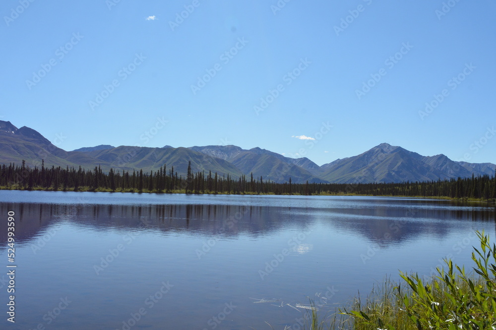 Lake and mountains, Alaska