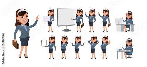 Business people in different gestures