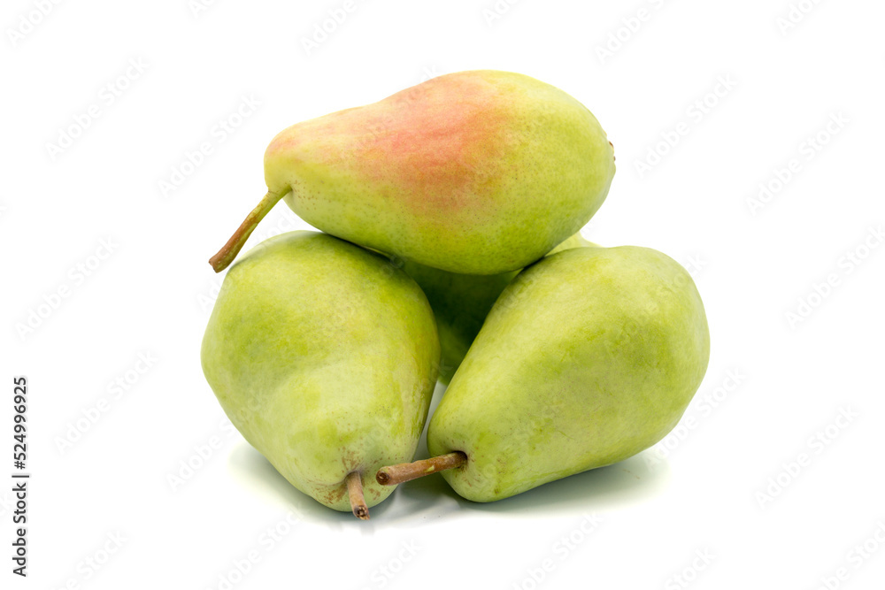 Ripe pear isolated on white background. Fresh and juicy pear. Organic food. close up Ripe pear isolated on white background. Fresh and juicy pear. Organic food. close up