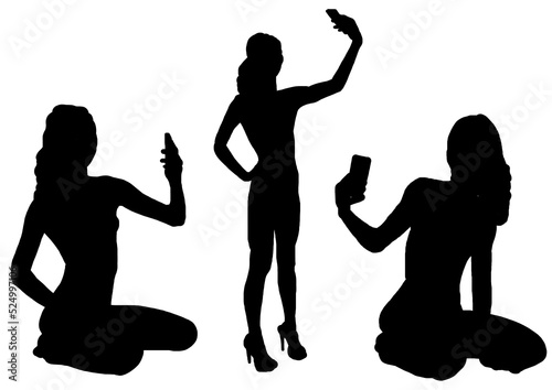  femme selfie téléphone portable