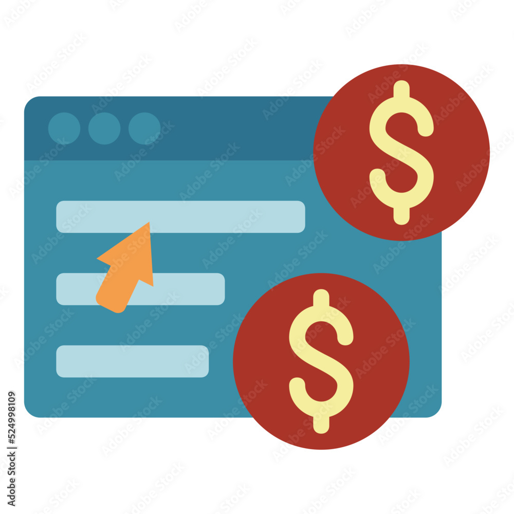 Pay per click , Digital Marketing flat icon. Pay per click , Digital Marketing flat icon.