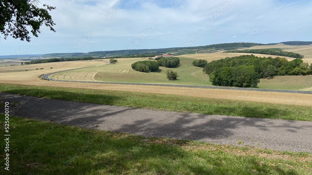 French rural landscape in Colombey-les-Deux-Eglises in France French rural landscape in Colombey-les-Deux-Eglises in France