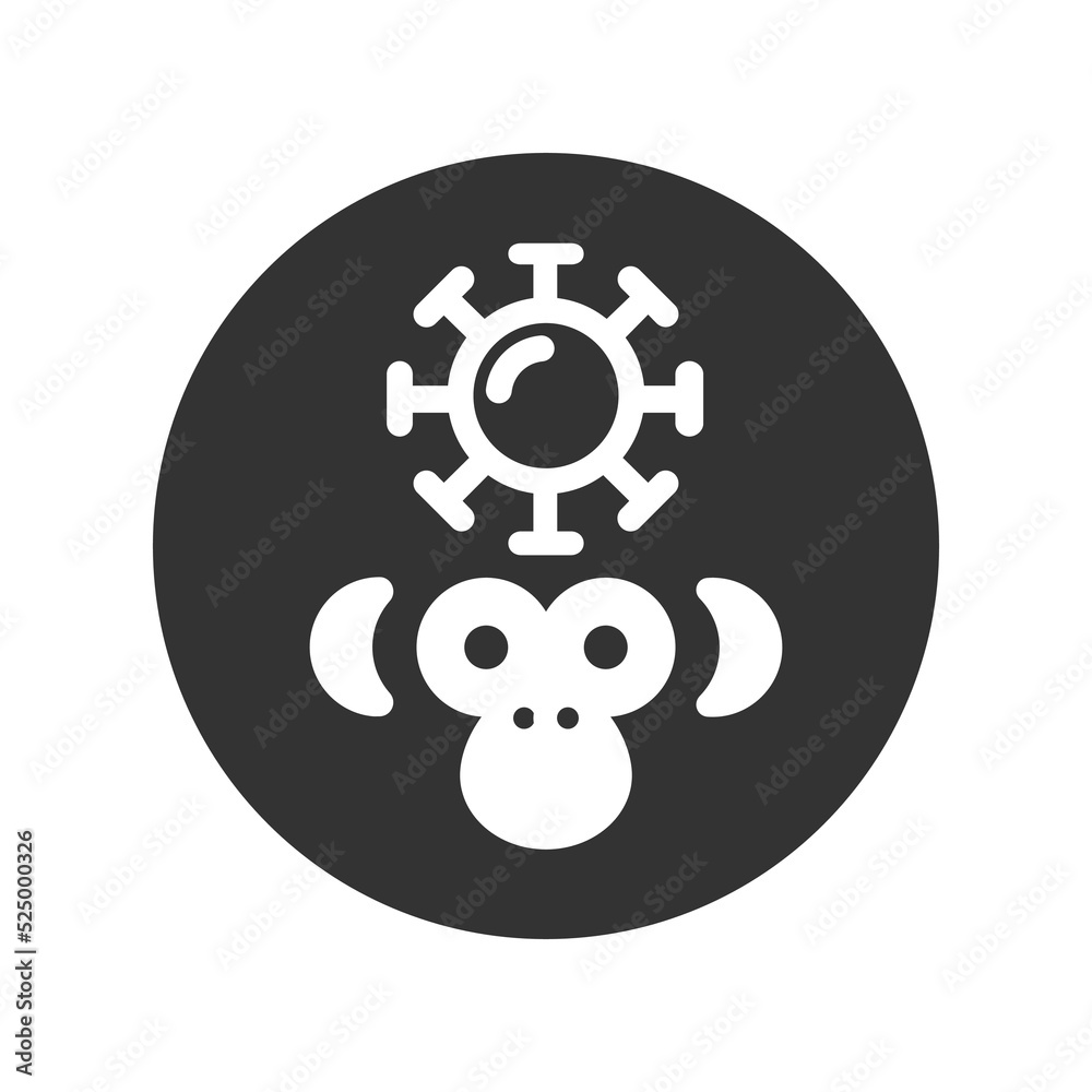Cartoon Monkey pox vector icon Cartoon Monkey pox vector icon