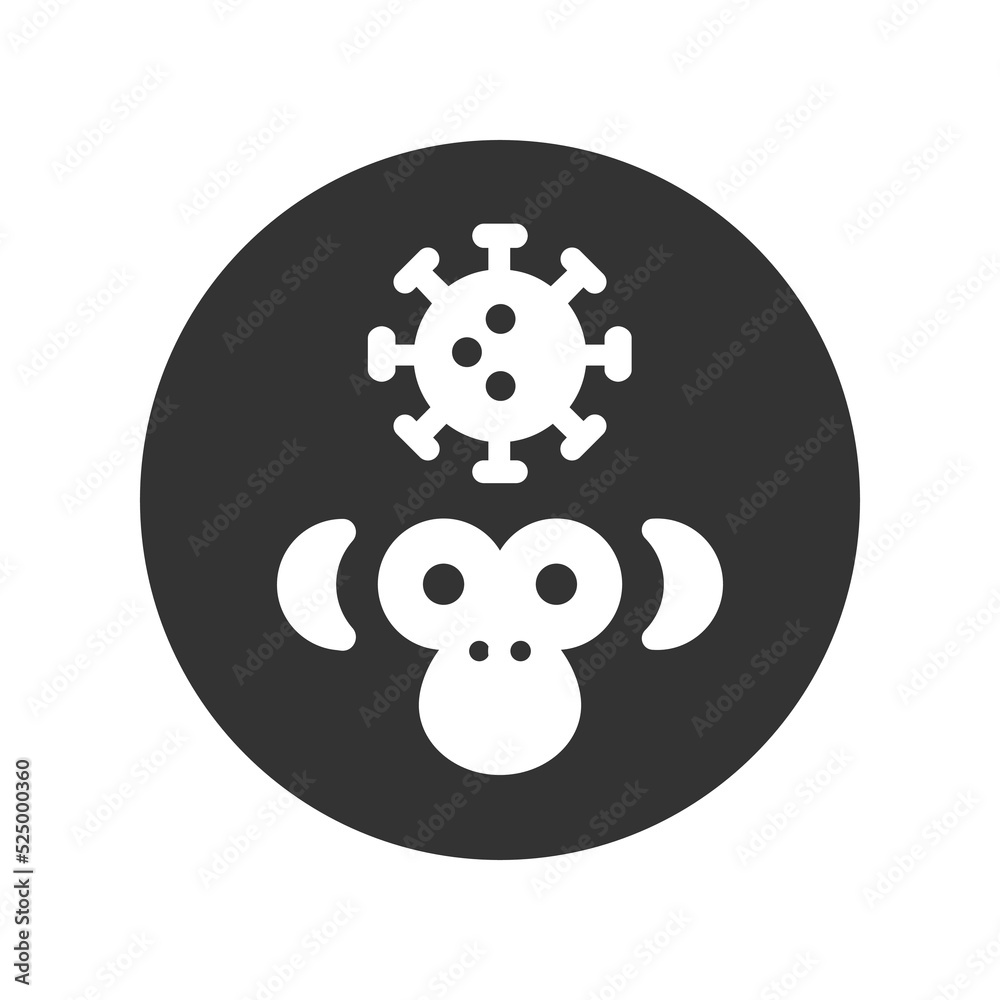 Cartoon Monkey pox vector icon Cartoon Monkey pox vector icon