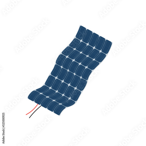 flexible solar panel  isolated on white background