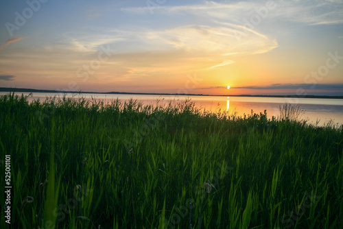 Sunset on Lake Kandrykul, Bashkortostan, Russia.