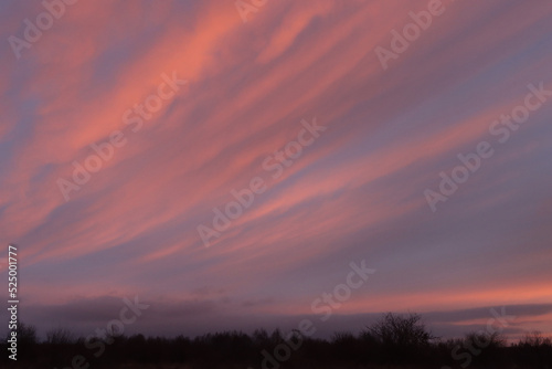 Morning sunrise and clouds.
