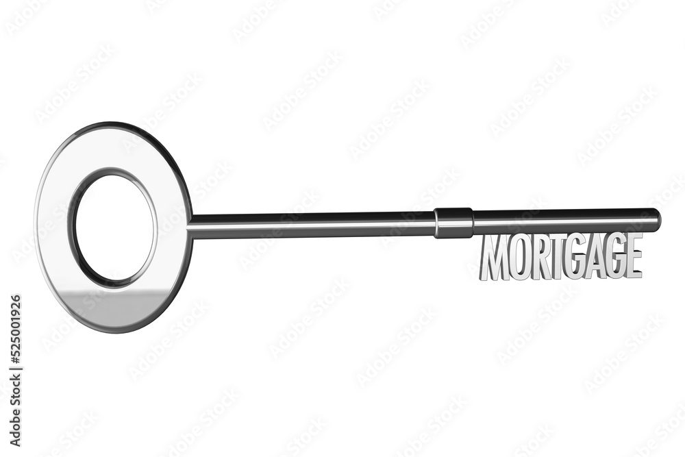 mortgage concept of silver metalic 3D key to house home borrow borrowing house loan loans mortgage concept of silver metalic 3D key to house home borrow borrowing house loan loans