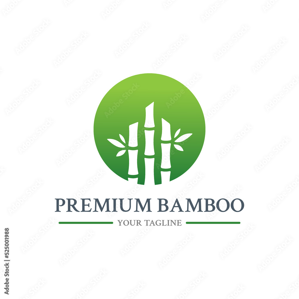 Bamboo Logo. Bamboo Logo Vector. Bamboo Logo Green. Bamboo Icon, for cosmetics package