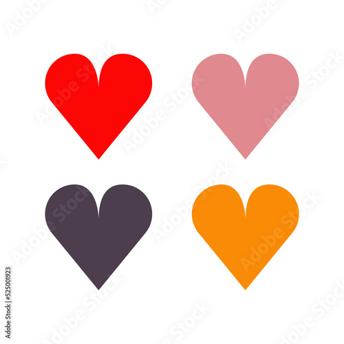 illustrations vector of collection heart . Love symbol icon set. heart vector
