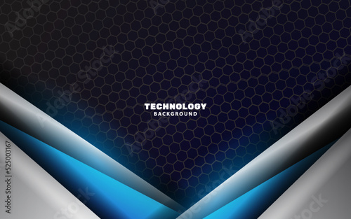 Modern abstract technology silver blue color background