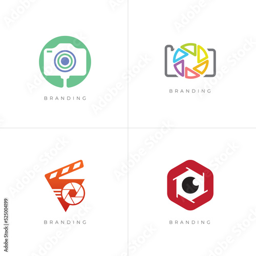 4in1 Bundle - Photography Multimedia Production Vector Logo Set	
