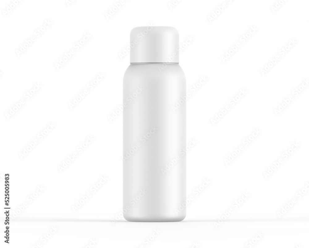 Cosmetic bottle mockup template on isolated white background, 3d render illustration