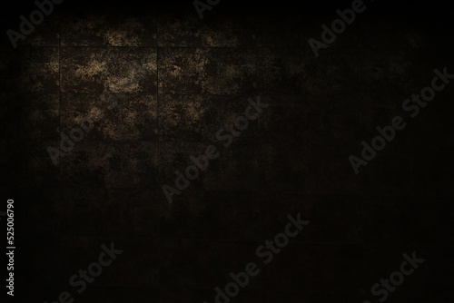 copy space black and golden dark wall texture