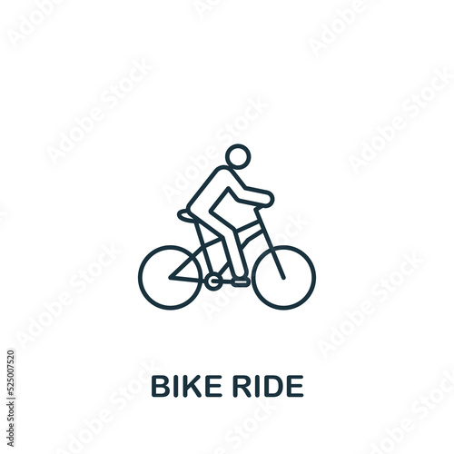 Bike Ride icon. Line simple line Outdoor Recreation icon for templates, web design and infographics