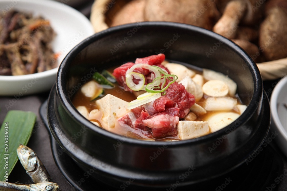 Korean traditional soybean paste stew Stock Photo | Adobe Stock