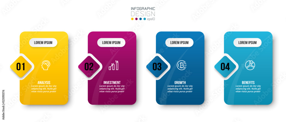 Infographic template business concept with step. Infographic template business concept with step.