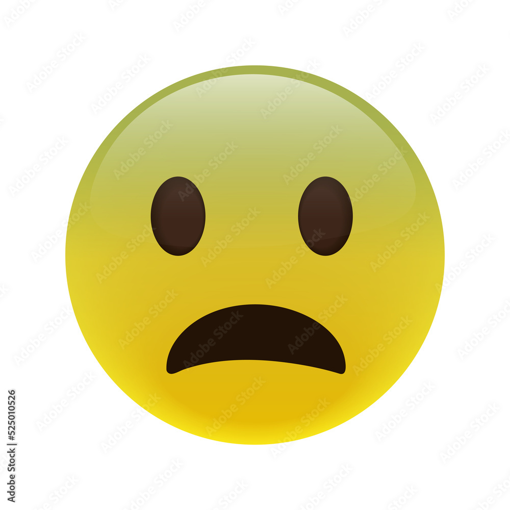 Screaming in Fear Emoticon, Emoji. 3d. Screaming in Fear Emoticon, Emoji. 3d.