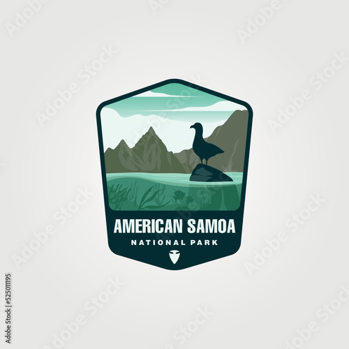 vector of american samoa logo patch symbol illustration design