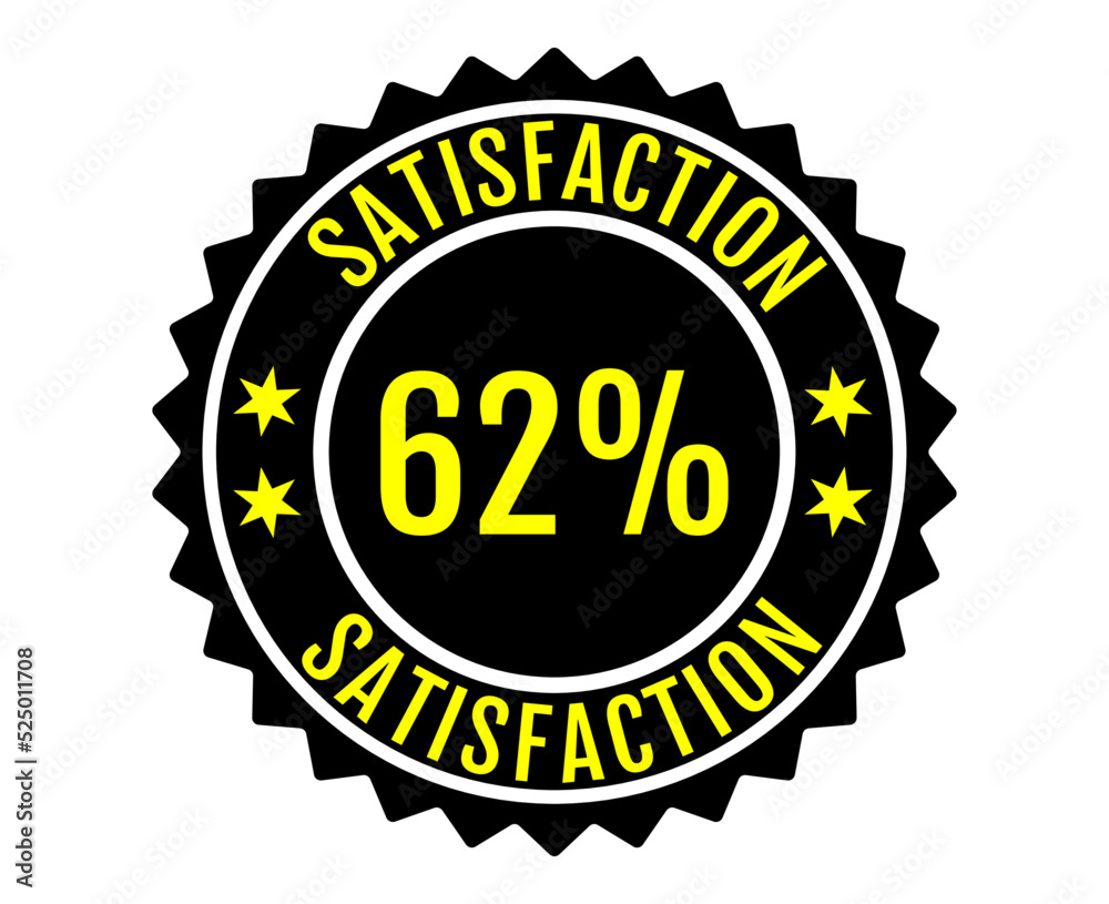 62% Satisfaction Sign Vector transparent background 62% Satisfaction Sign Vector transparent background