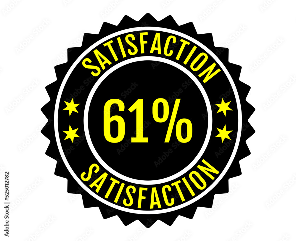 61% Satisfaction Sign Vector transparent background 61% Satisfaction Sign Vector transparent background