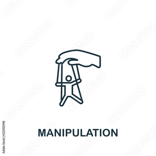 Manipulation icon. Line simple Personality icon for templates, web design and infographics