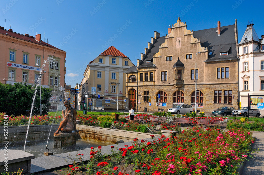 Historic building of the District Prosecutor`s Office at Magistracy Square. Walbrzych, Lower Silesian Voivodeship, Poland.