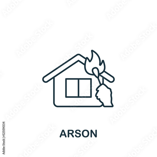 Arson icon. Line simple line Protest icon for templates, web design and infographics