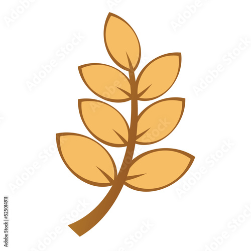 golden wheat symbol vector design