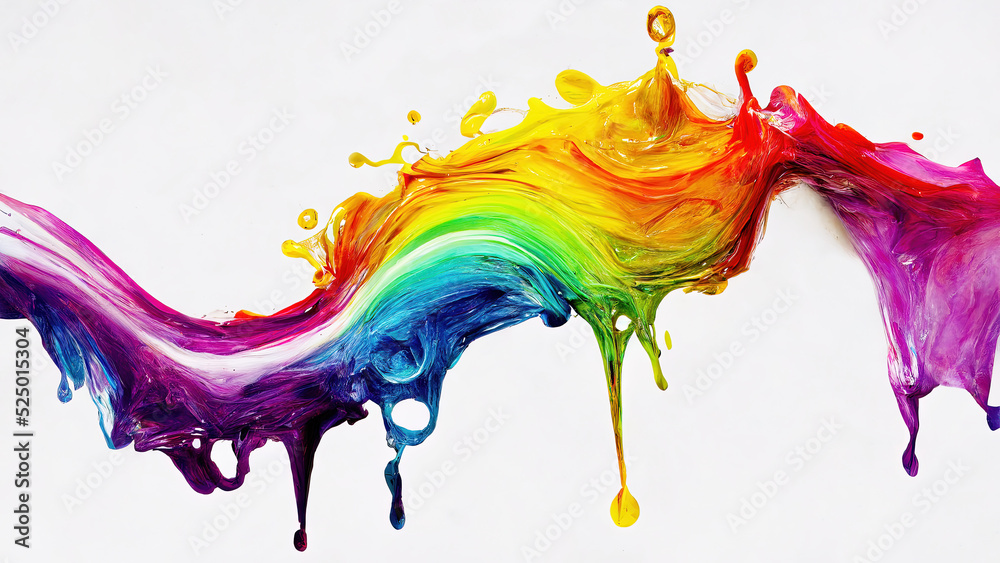 Rainbow color paint splash wallpaper background - obrazy, fototapety, plakaty 