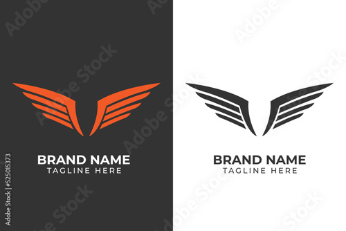 logo wings modern template design 